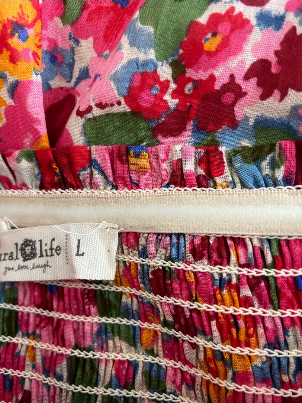 Natural Life Flora Convertible Maxi Cotton Skirt, Like New, Size Large - Picture 6 of 11